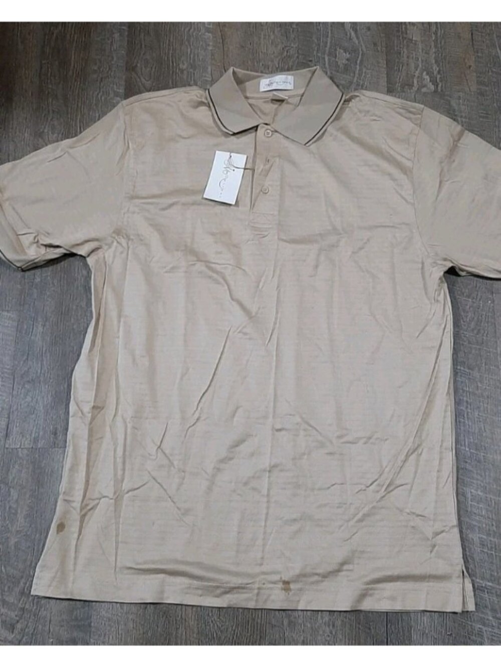 Golf Polo Shirt XL Il Migliore Golf 2 Ply Cotton Sand Stone New With Tag